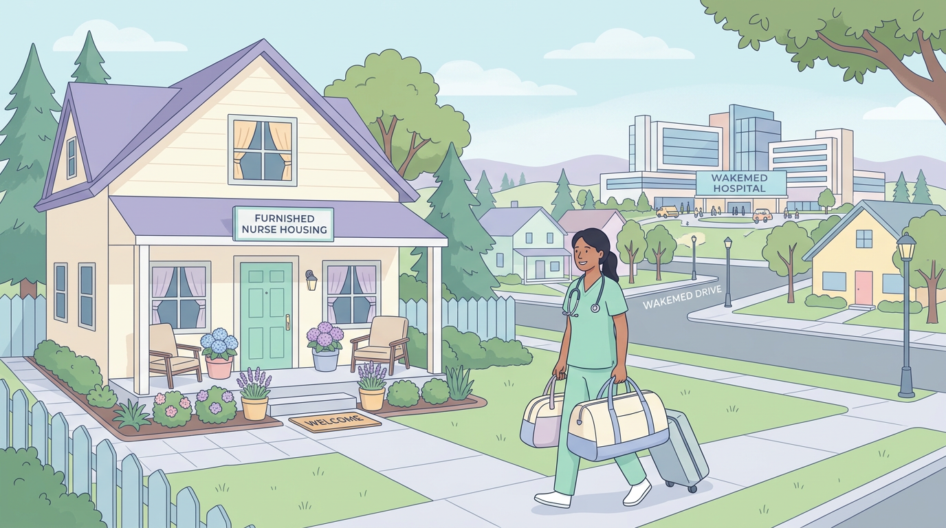 Travel Nurse Housing Near WakeMed Raleigh NC